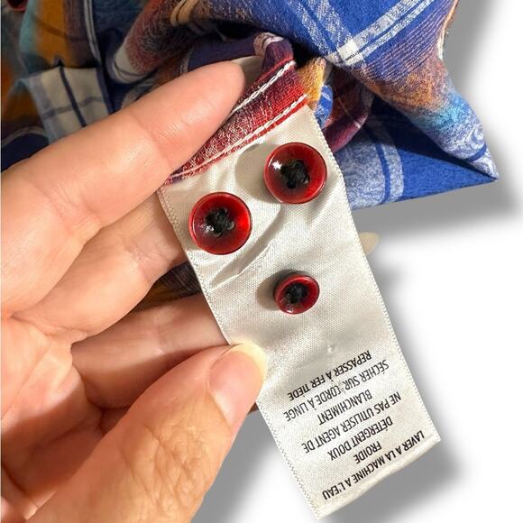 Robert Graham Alaska woven check print Casual Button Down Shirt XXL - Picture 14 of 15